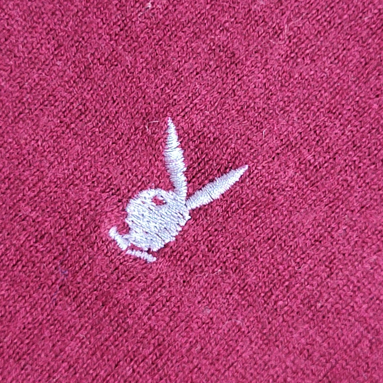 Playboy Burgundy V-Neck Sleeveless Jumper Vest Men's UK Size M
