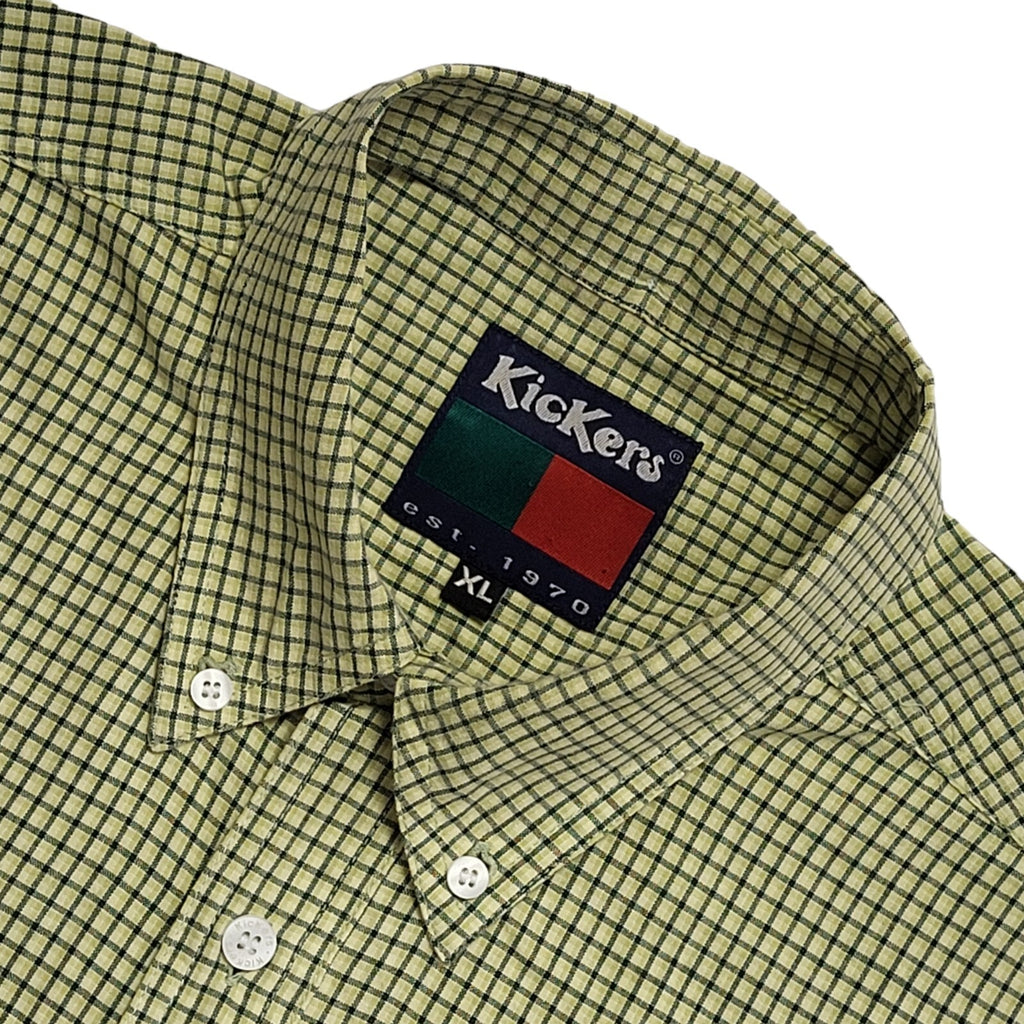 Kickers 90's Checked Long Sleeve Relaxed Fit Shirt Mens XL