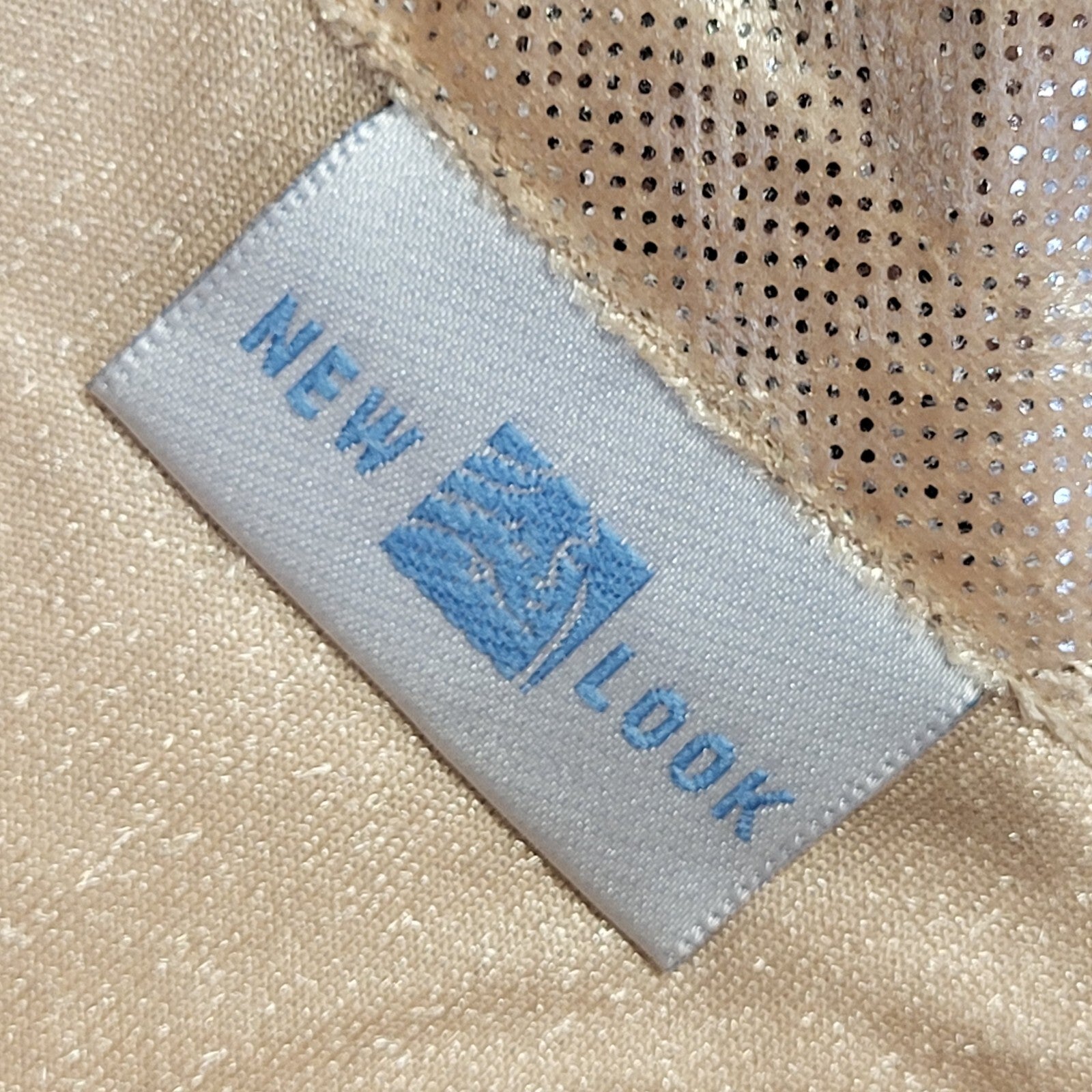 Newlook Vintage 90's Gold & Silver Sparkly Short Sleeve Shirt Womens UK Size 12