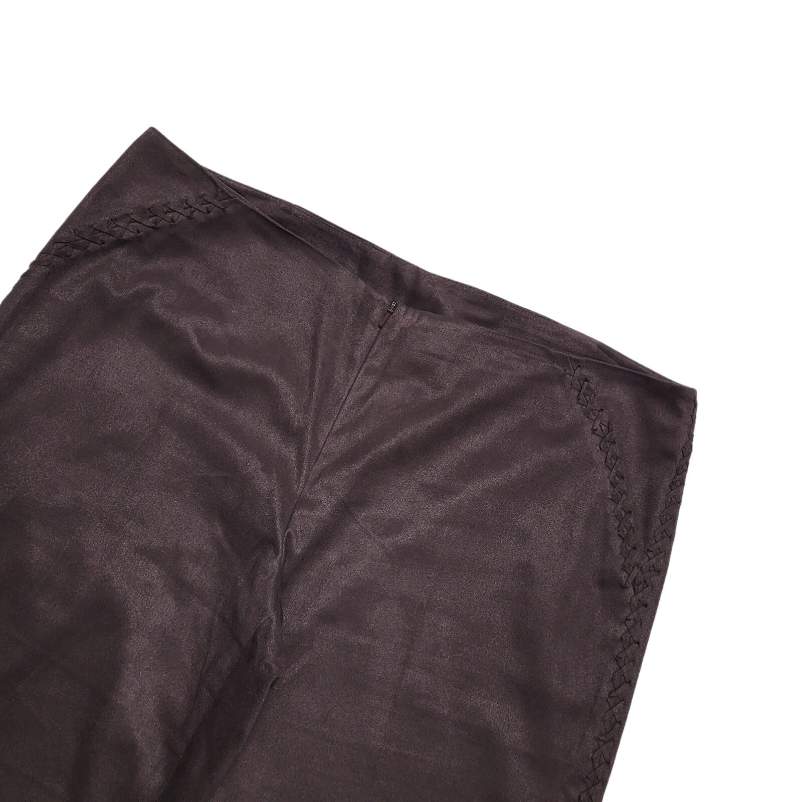 Next 90s Purple Bootcut Mid-Waisted Zip Up Trousers UK Women's 14 W34 L32