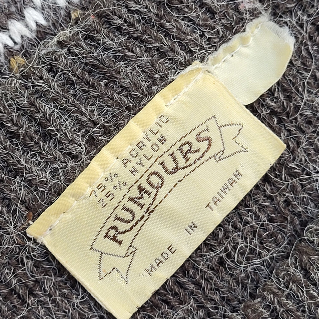 Rumours Vintage 90's Brown & Beige Geometric Jumper UK Men's Size M