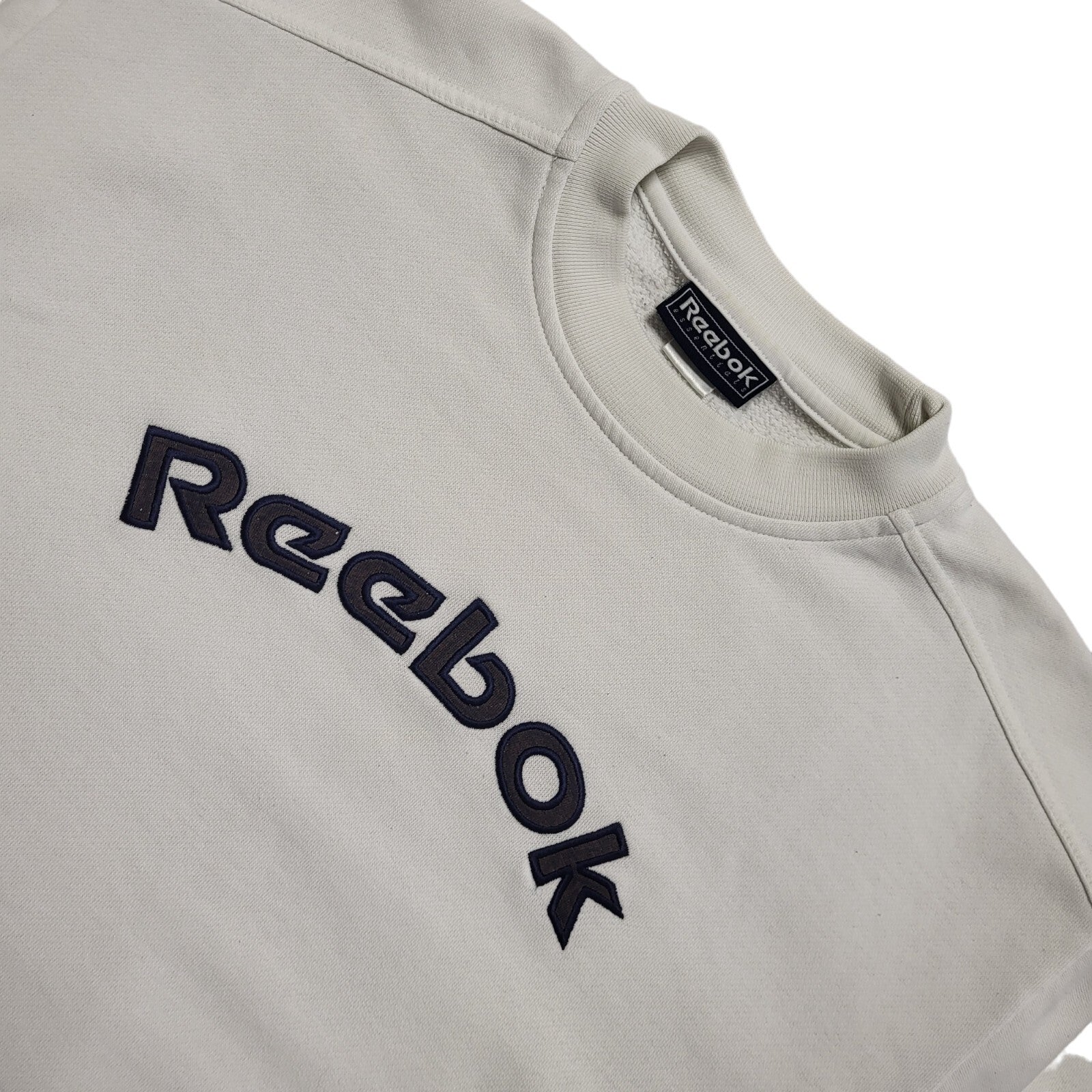 Reebok Essentials Spell Out  Vintage 90s White Sweatshirt Women's Size UK 12