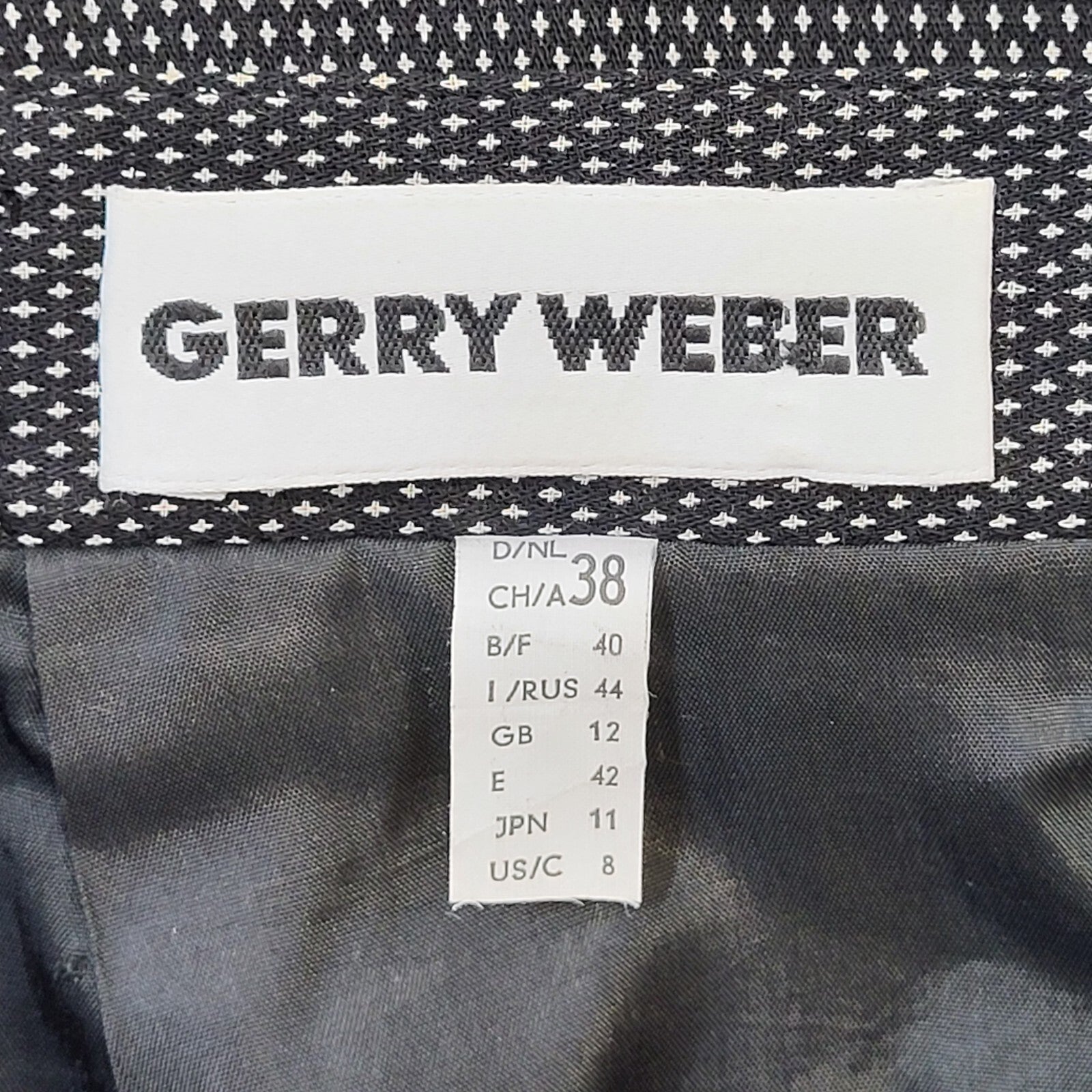 Gerry Weber 90s Vintage Black & White Pencil Skirt Women's Size 12 W30