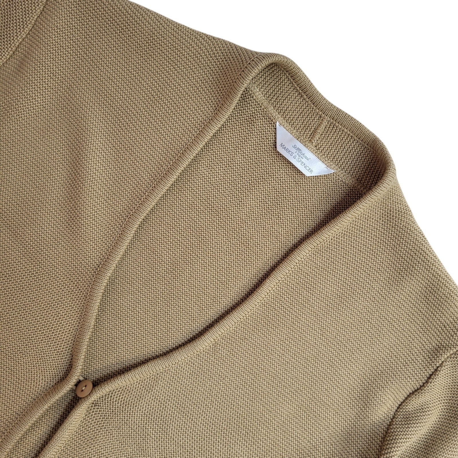 St Michael Vintage 90's Beige Button Cardigan UK Women's Size 18