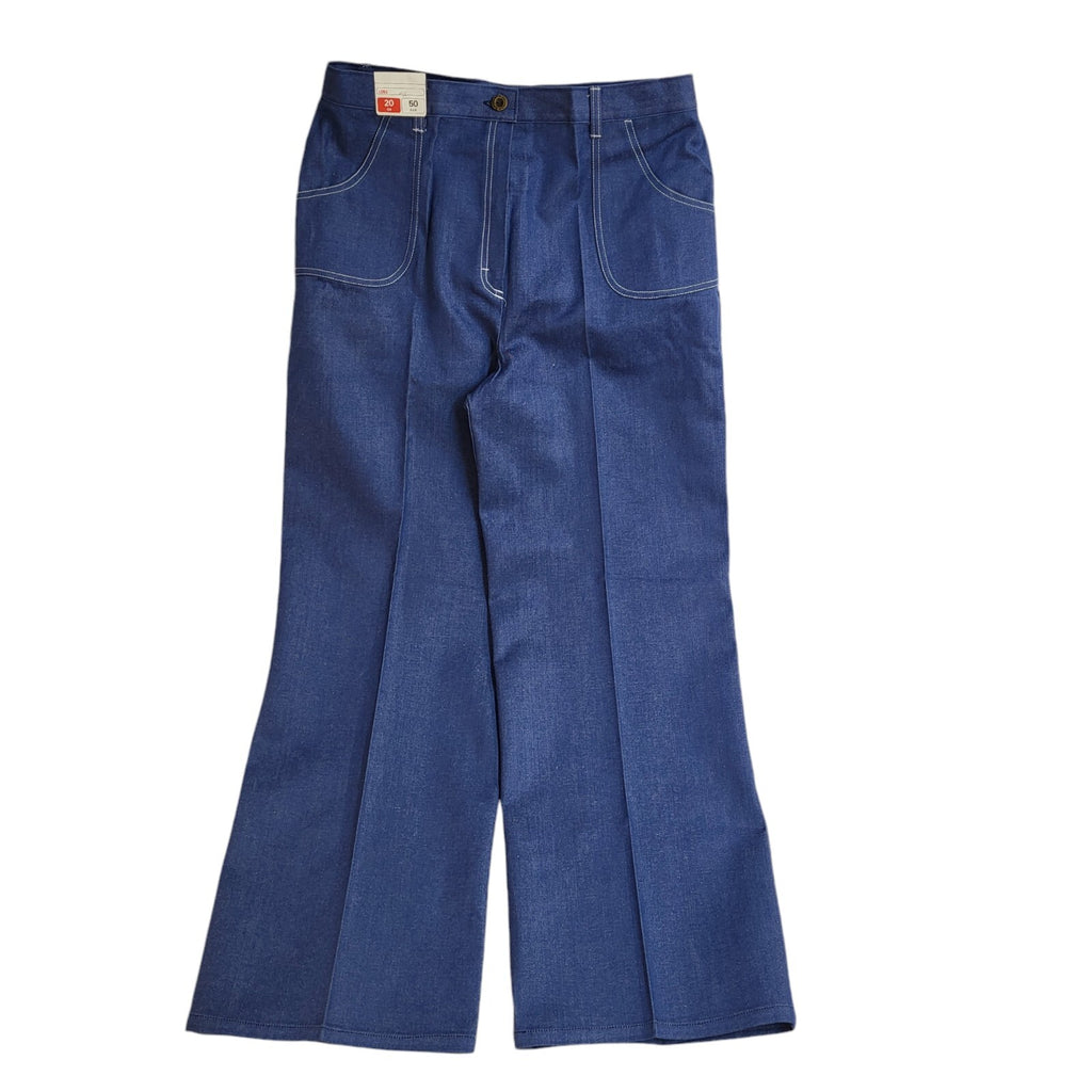St Michael 70s Dark Blue Wide Leg Denim Jeans Uk Women's Size 20 W38 L32