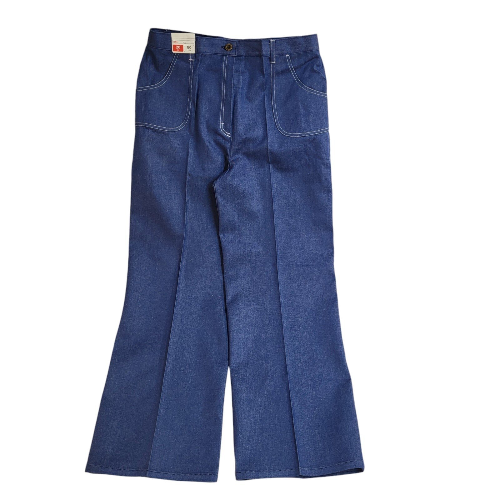 St Michael 70s Dark Blue Wide Leg Denim Jeans Uk Women's Size 20 W38 L32