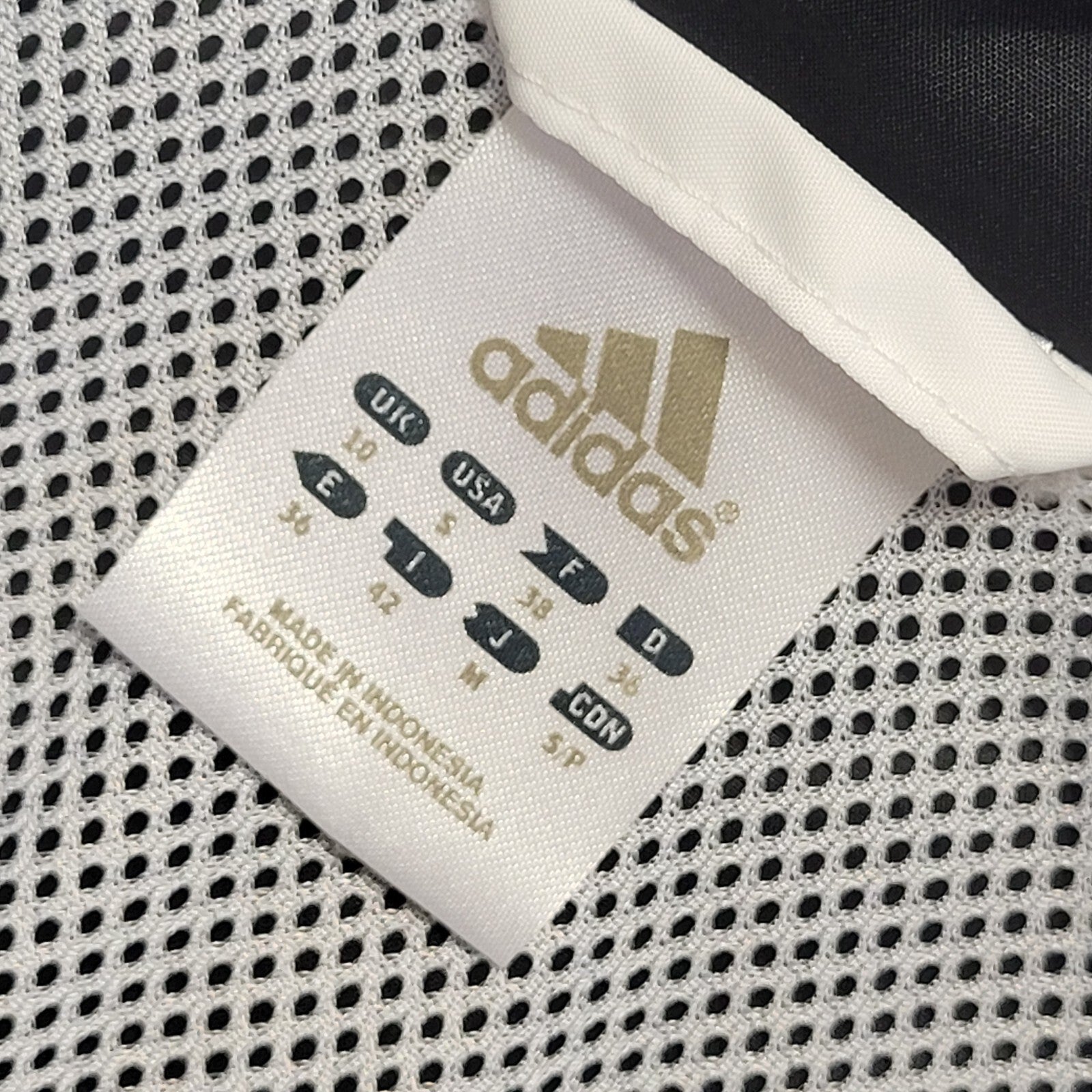 Adidas White & Black Vintage Y2K  Zipped Sports Jacket Uk Women's Size 10