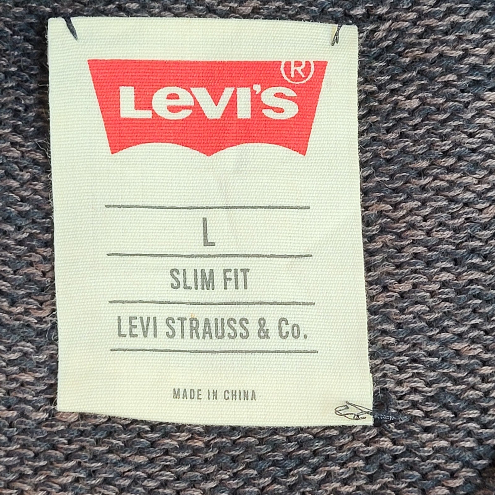 Levi's Knitted Jumper  Vintage 90s Brown Crew Neck UK Men's Size L