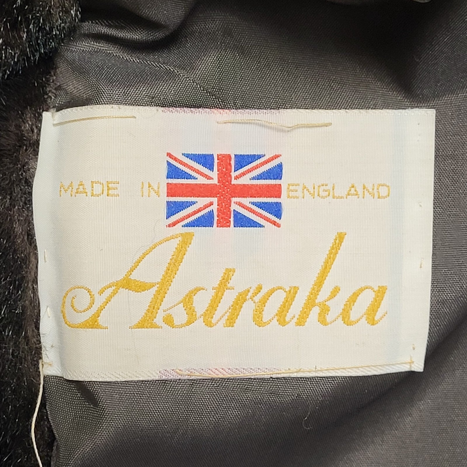 Astraka 80s Vintage Brown Faux Fur Button Coat Women's Size 18