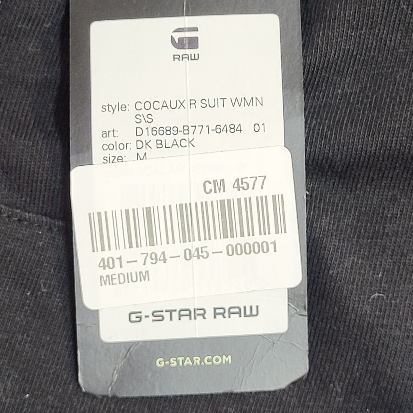 G-Star Black Jumpsuit Cocaux BNWT Women's M 10