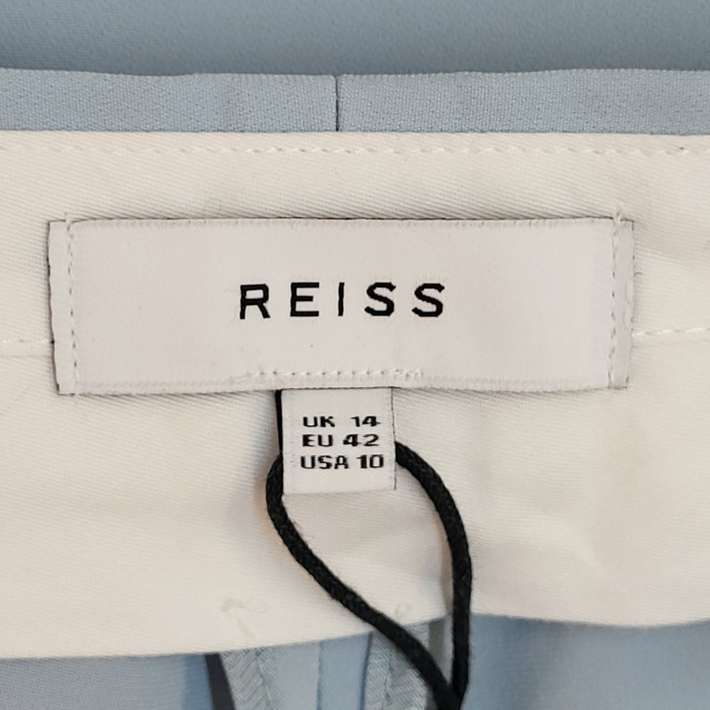 Reiss Dress Trousers Blue Tapered Leg Uk Women's XL 14 W32 L28 Bnwt