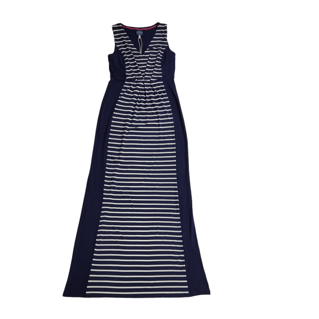 Joules Blue & White Striped Sleeveless Maxi Dress Women's UK Size 8