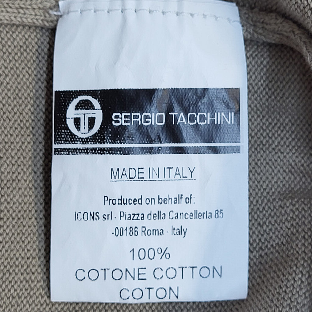 Sergio Tacchini Vintage 90's Beige Jumper UK Men's Size Small