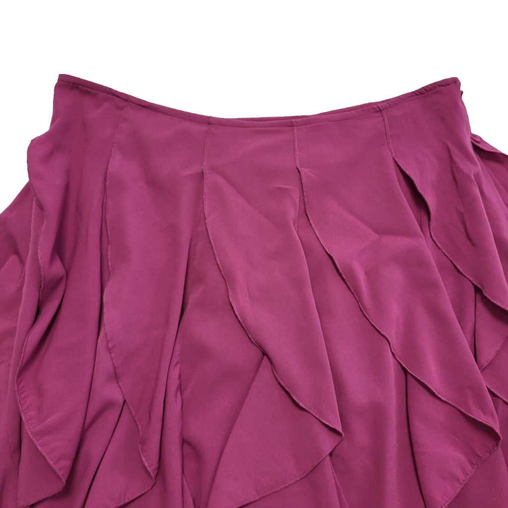 Lucky & CoCo Vintage 90's Purple Ruffle Midi Skirt Womens UK XL W32