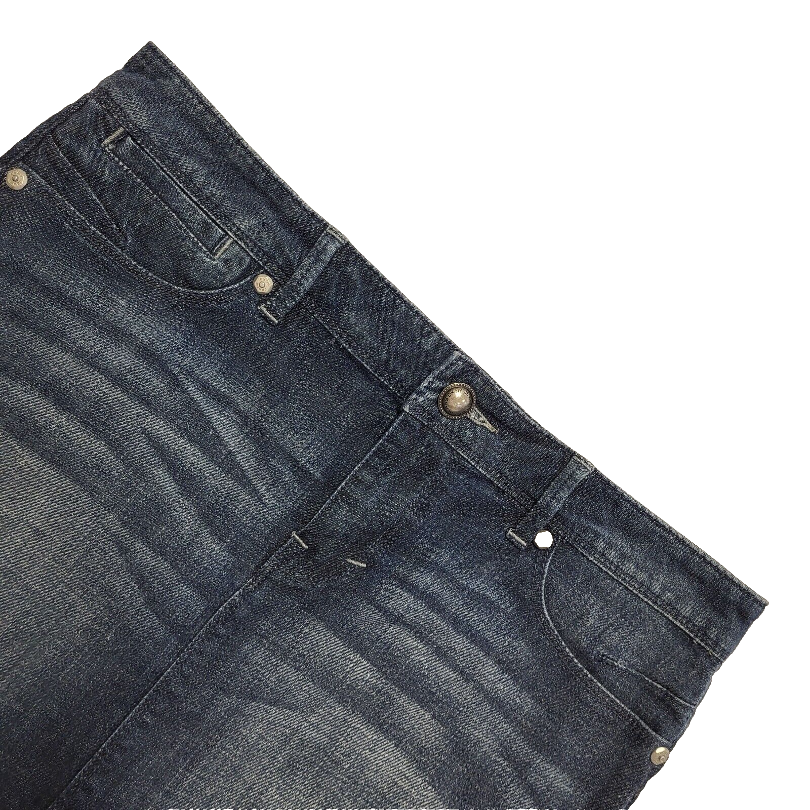 DKNY Vintage 90's Blue Short Denim Skirt Womens UK 12 W30