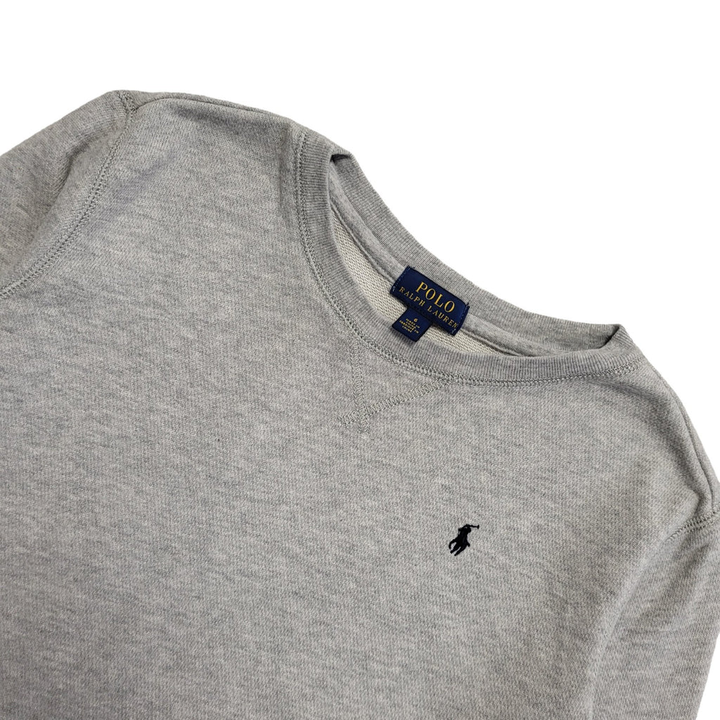 Polo Ralph Lauren Grey Crew Neck Sweatshirt Uk Kids Age 6 Years
