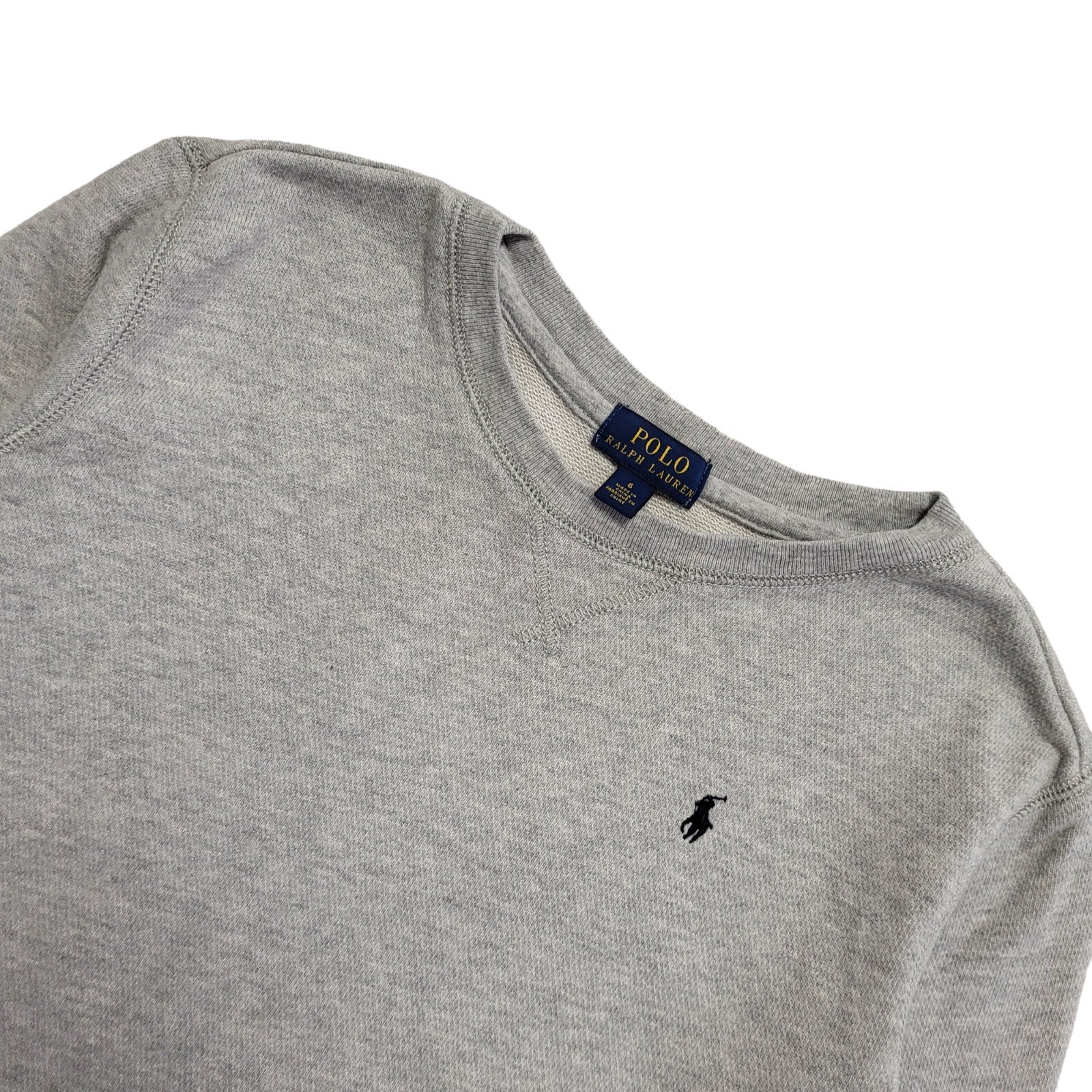 Polo Ralph Lauren Grey Crew Neck Sweatshirt Uk Kids Age 6 Years