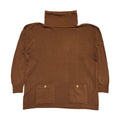 Straven Vintage 80's Brown Roll Neck Pocket Jumper Womens UK Size L