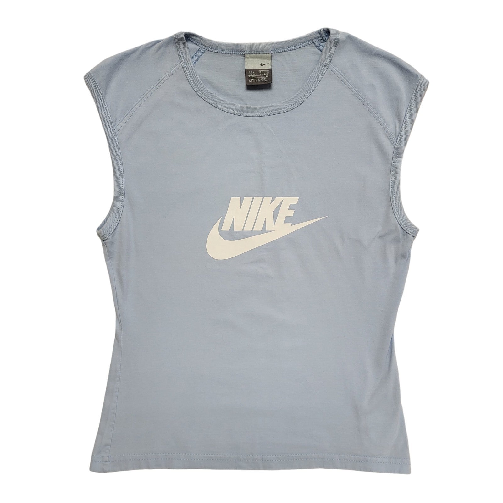 Nike Vintage Y2K Blue Sports Short Sleeve T-Shirt Women's UK Size 14-16