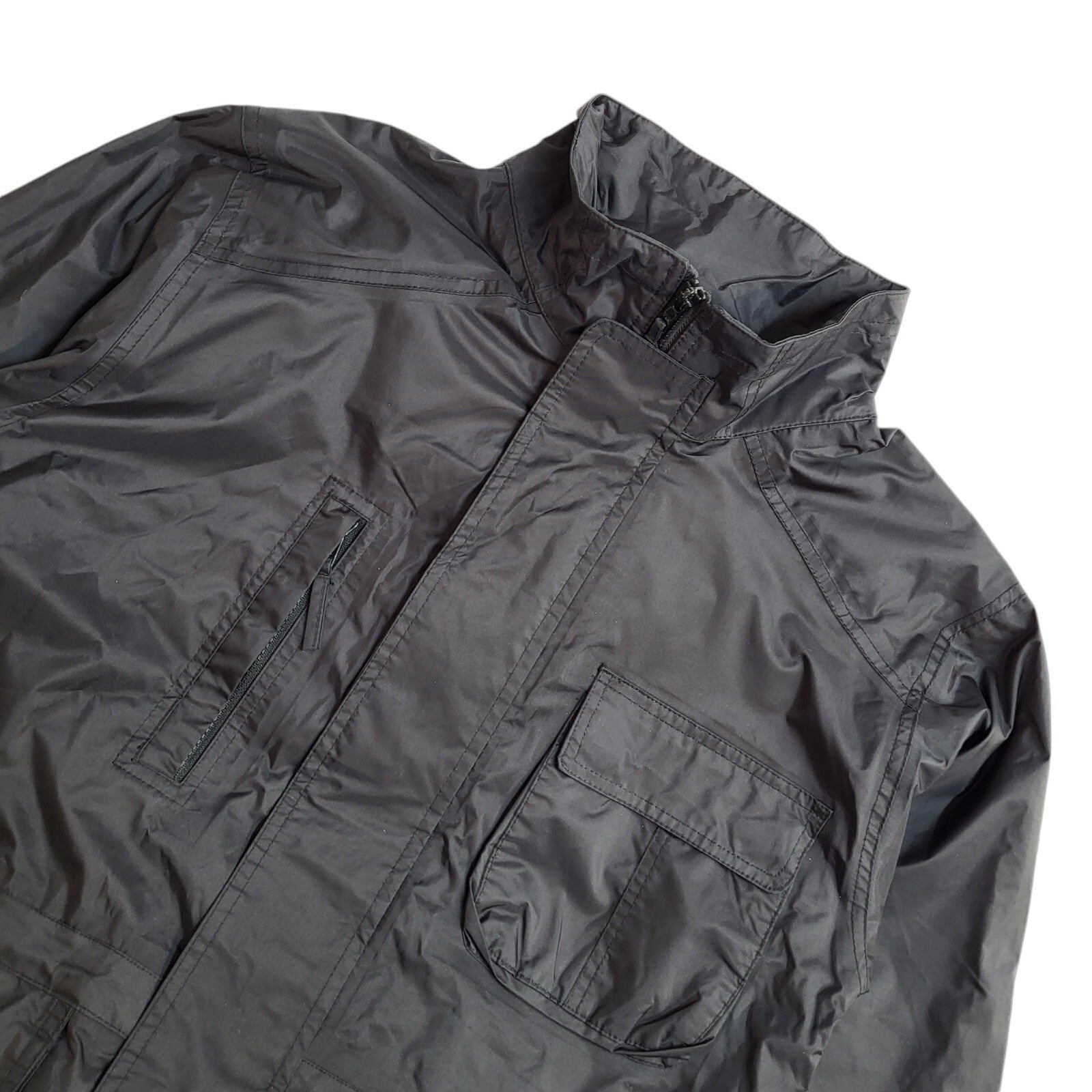 Beau Brummel 90s Black Hooded Jacket Uk Men's Size Small