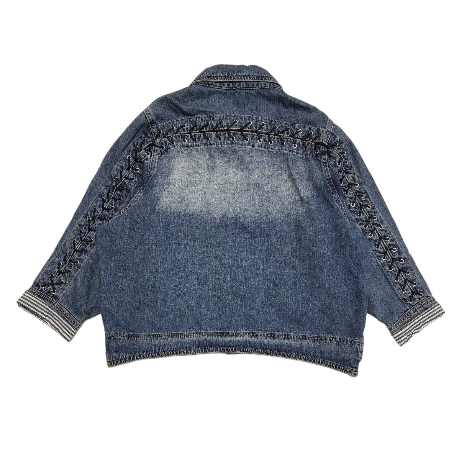 Vintage Y2k Blue Button Denim Jacket Uk Women's Size S-M