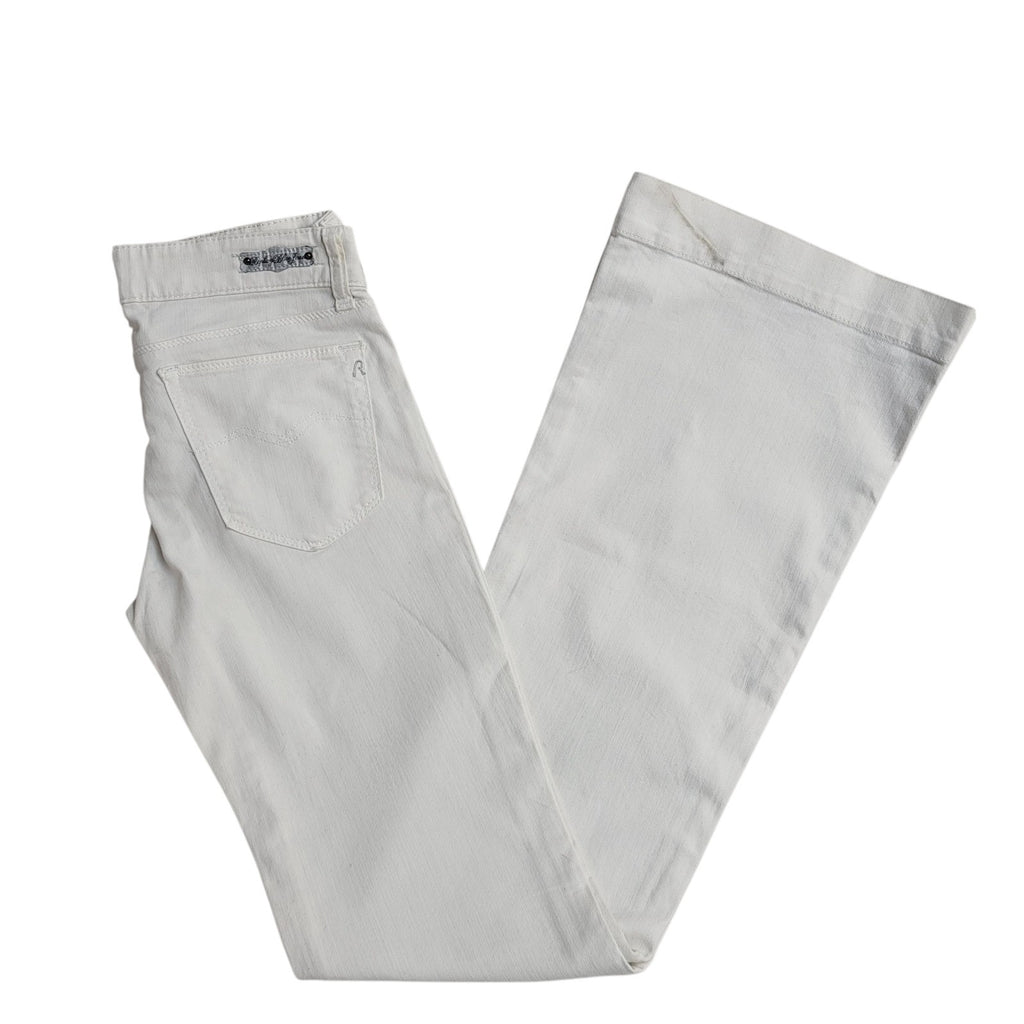 Replay Jeans Y2k White Bootcut Denim Uk Women's Size S W27 L34