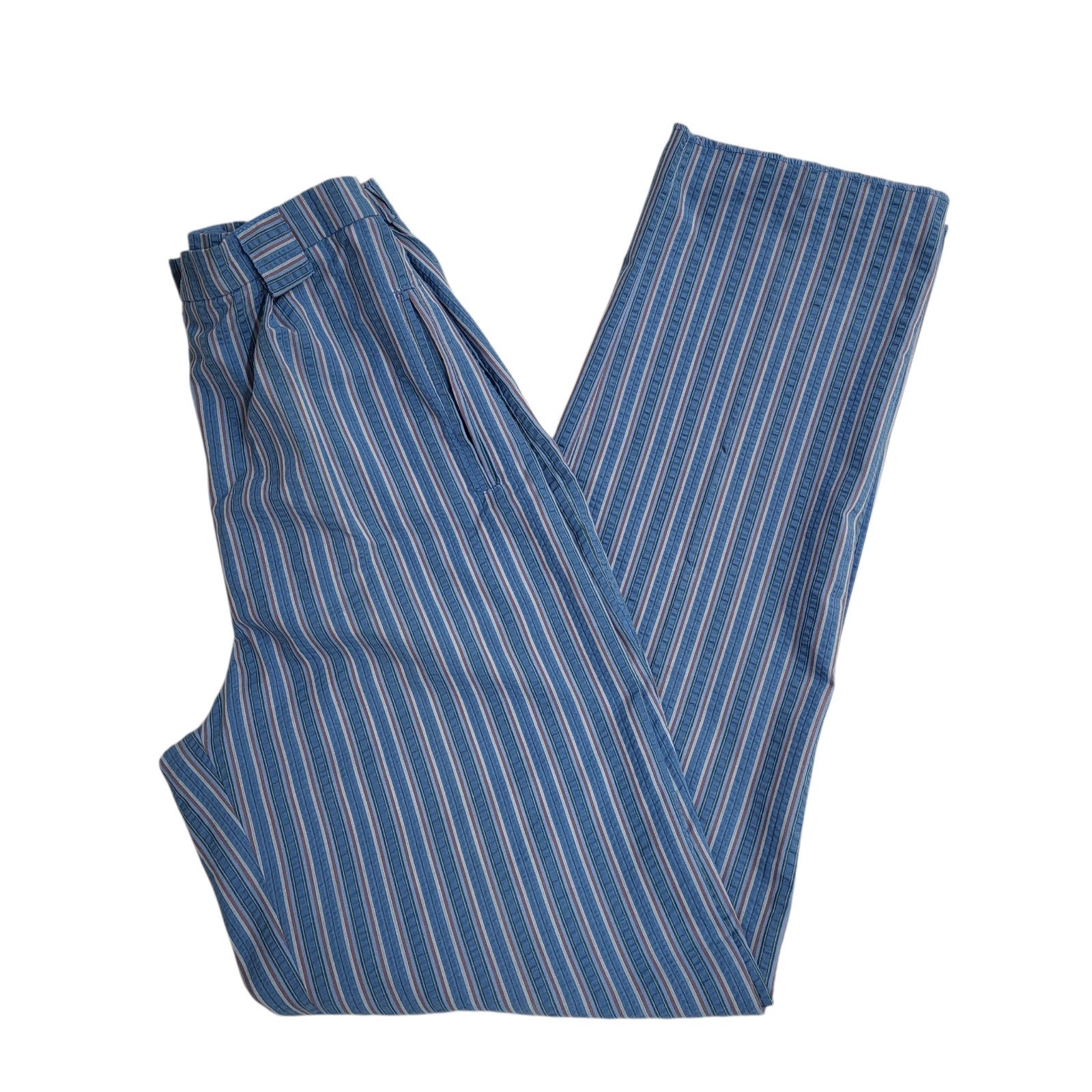 Single Stripe Golf Trousers Y2K Poly Cotton Bnwt Women's Size M 10 W28 L31