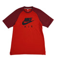 Nike Air  T-Shirt Red Crew Neck 97% Polyester Uk Men's Size M