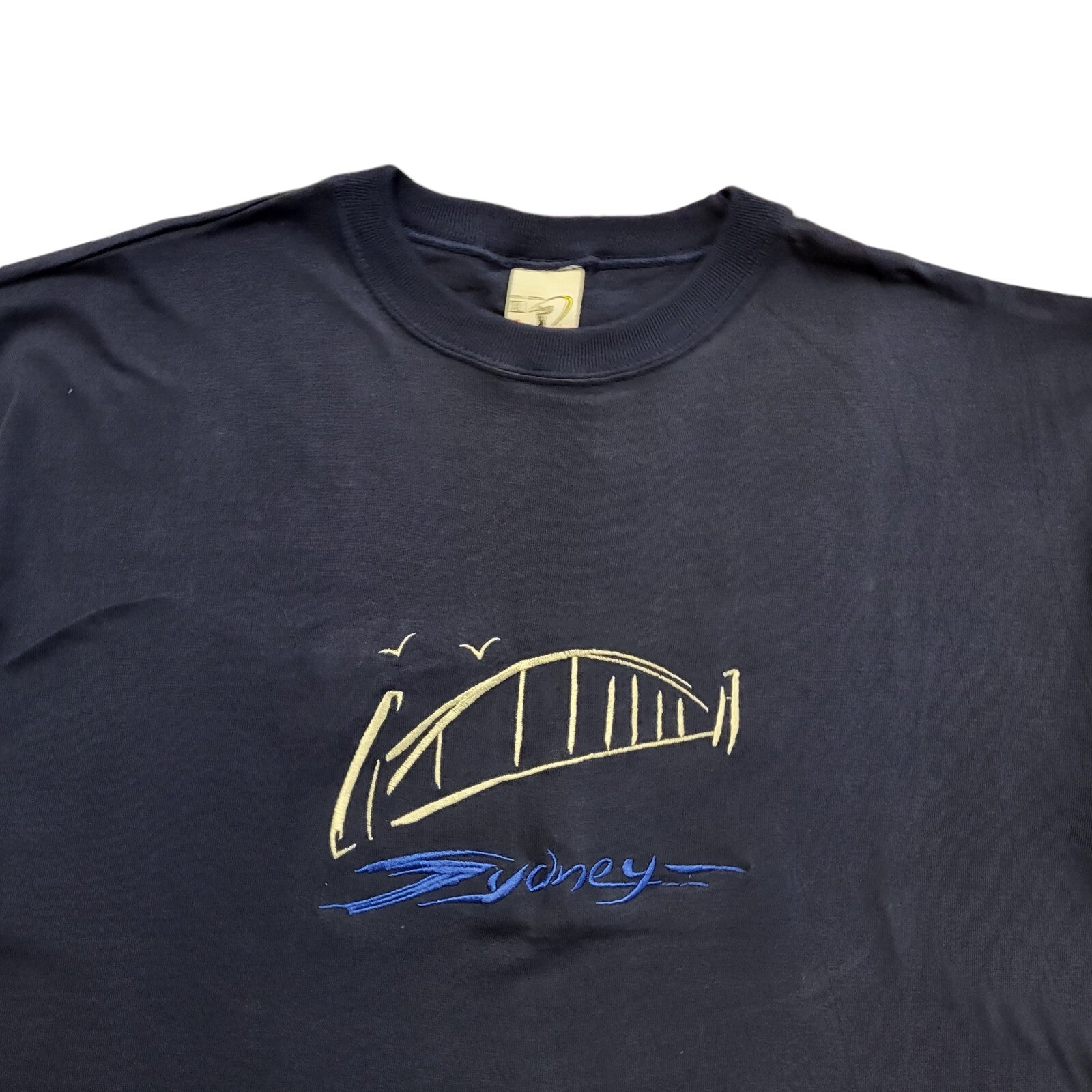 Sydney Tourist Campaign Navy Blue Vintage 90s Short Sleeve T-Shirt Uk Men's XL