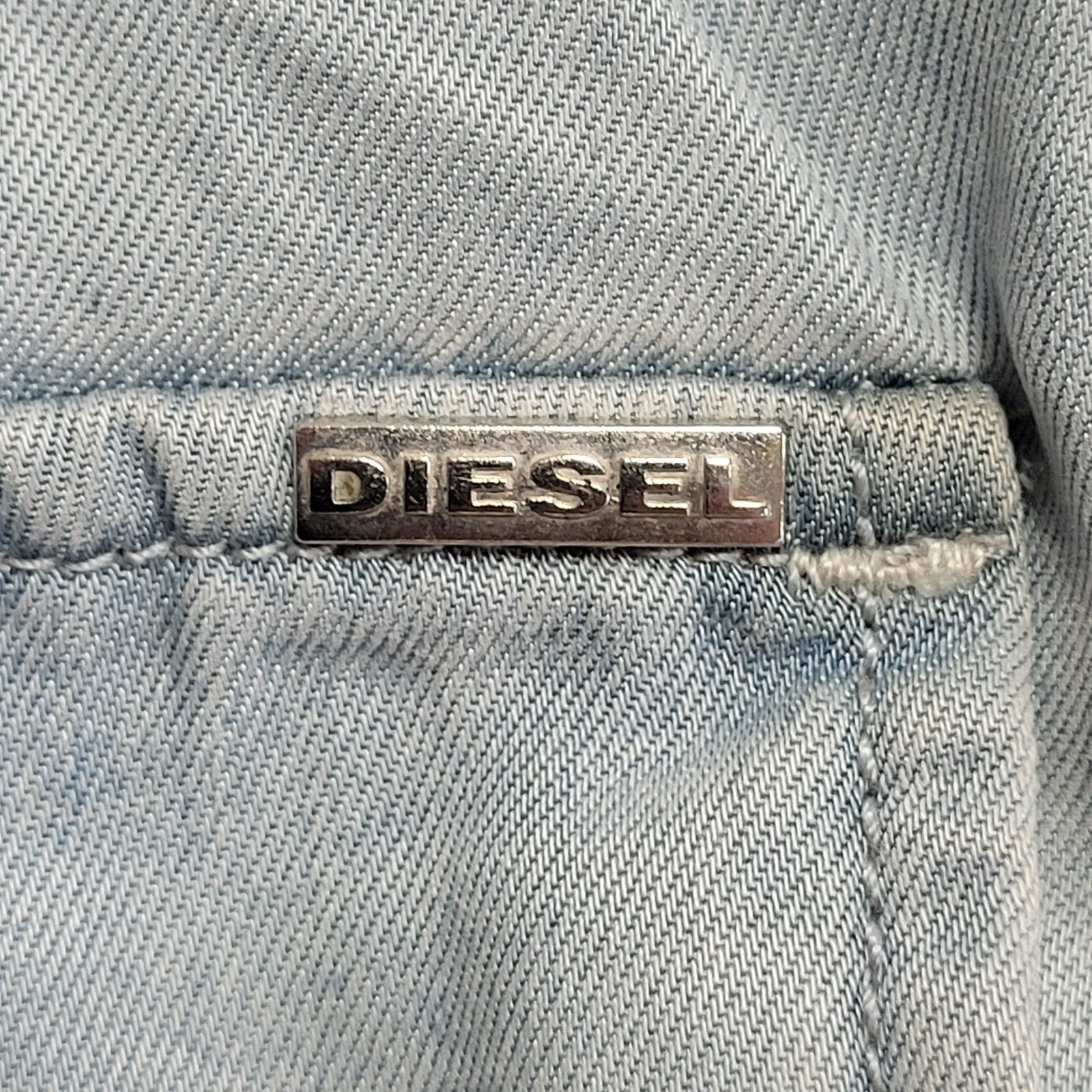 Diesel Light Blue Denim Mini Skirt Uk Women's Size Small W26