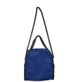 Vintage Blue Faux Suede Leather Small Shoulder Bag Uk Women's Size  10" x 11"
