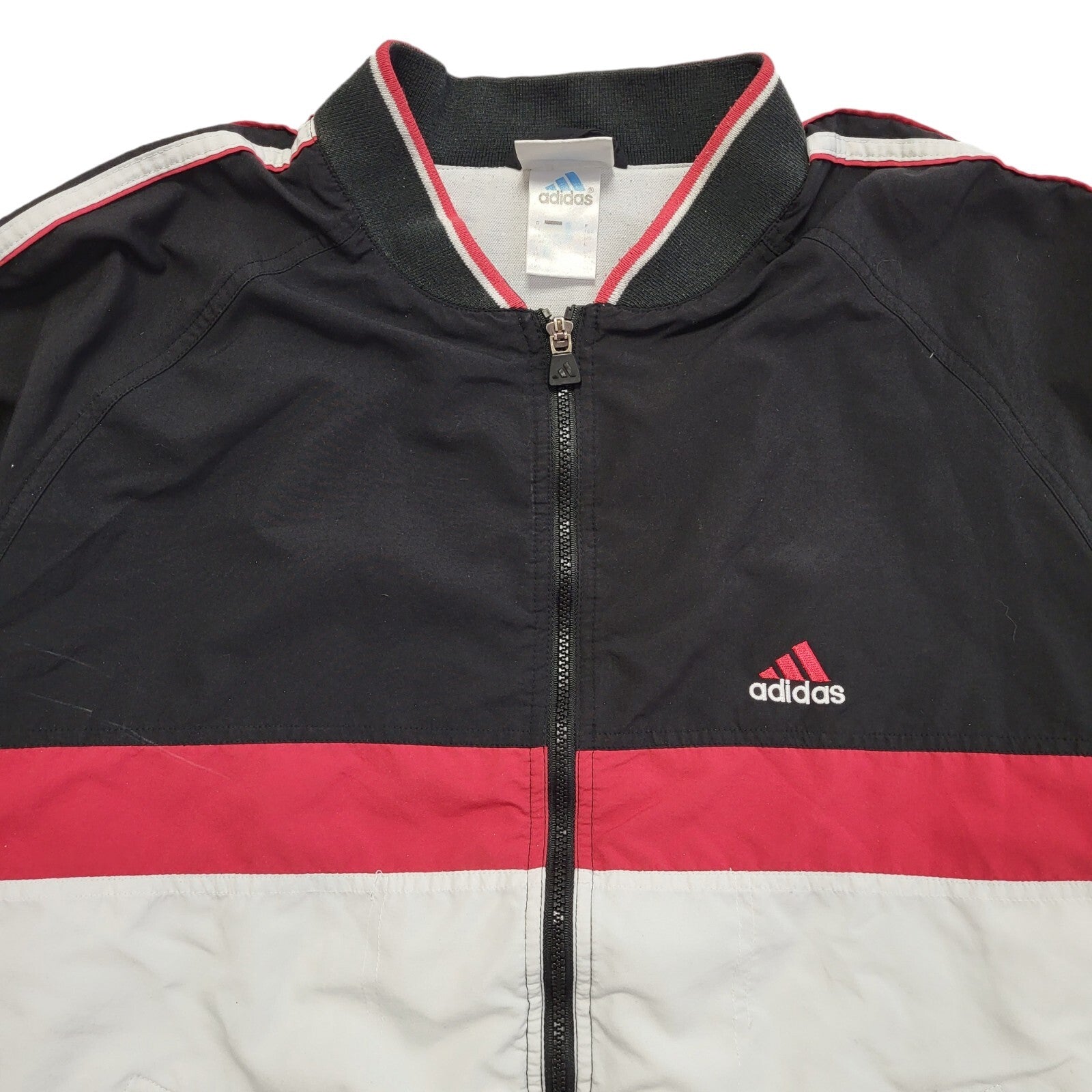 Adidas Black Red Vintage 90s Sports Track Jacket Uk Men's Size 2XL