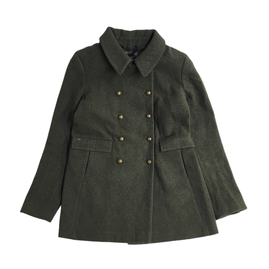 Superdry Vintage Y2k Green Collared Button Front Coat Women's UK L