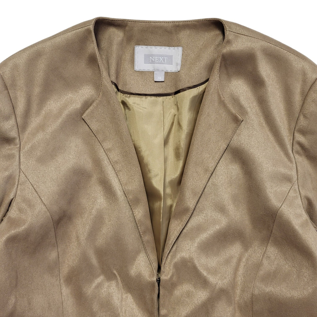 Next Gold 90s Vintage Hook Eye Dress Jacket Uk Women's Size 14