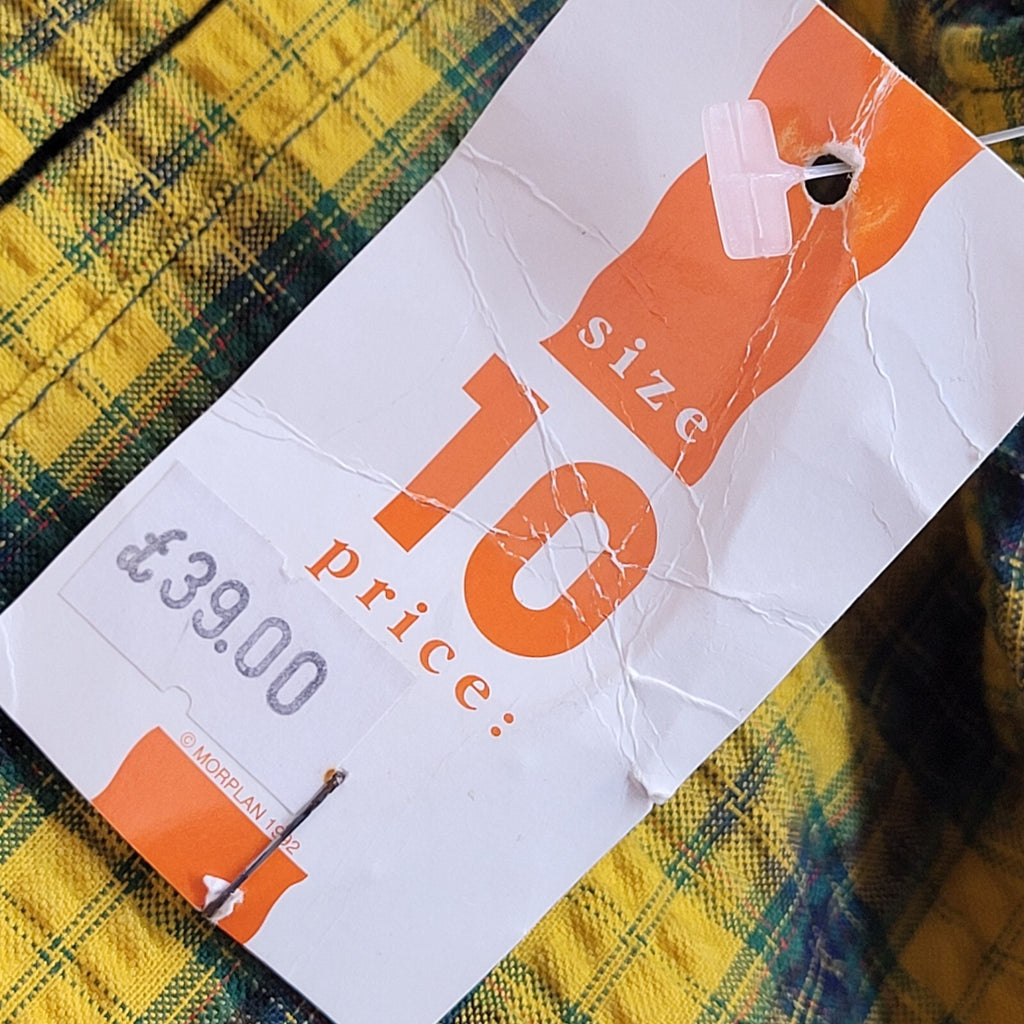 Klassic 90s Vintage Orange & Green Check Golf Trousers Uk Women's 10 W28 L31