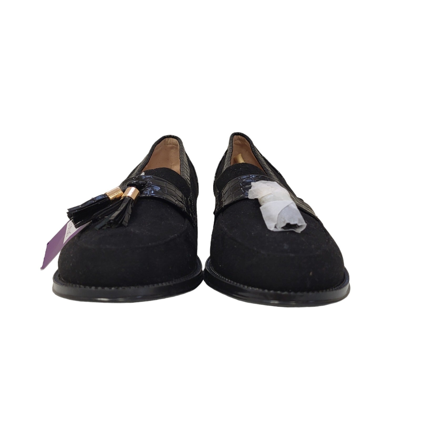 Lotus Mercedes Black Slip On Loafer Shoes Uk Women's 8 Eu 41 BNWOB