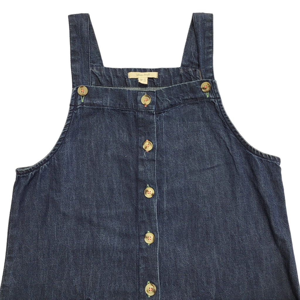 White Stuff Y2K Dark Blue Sleeveless Denim Dress Uk Women's Size 10 W28