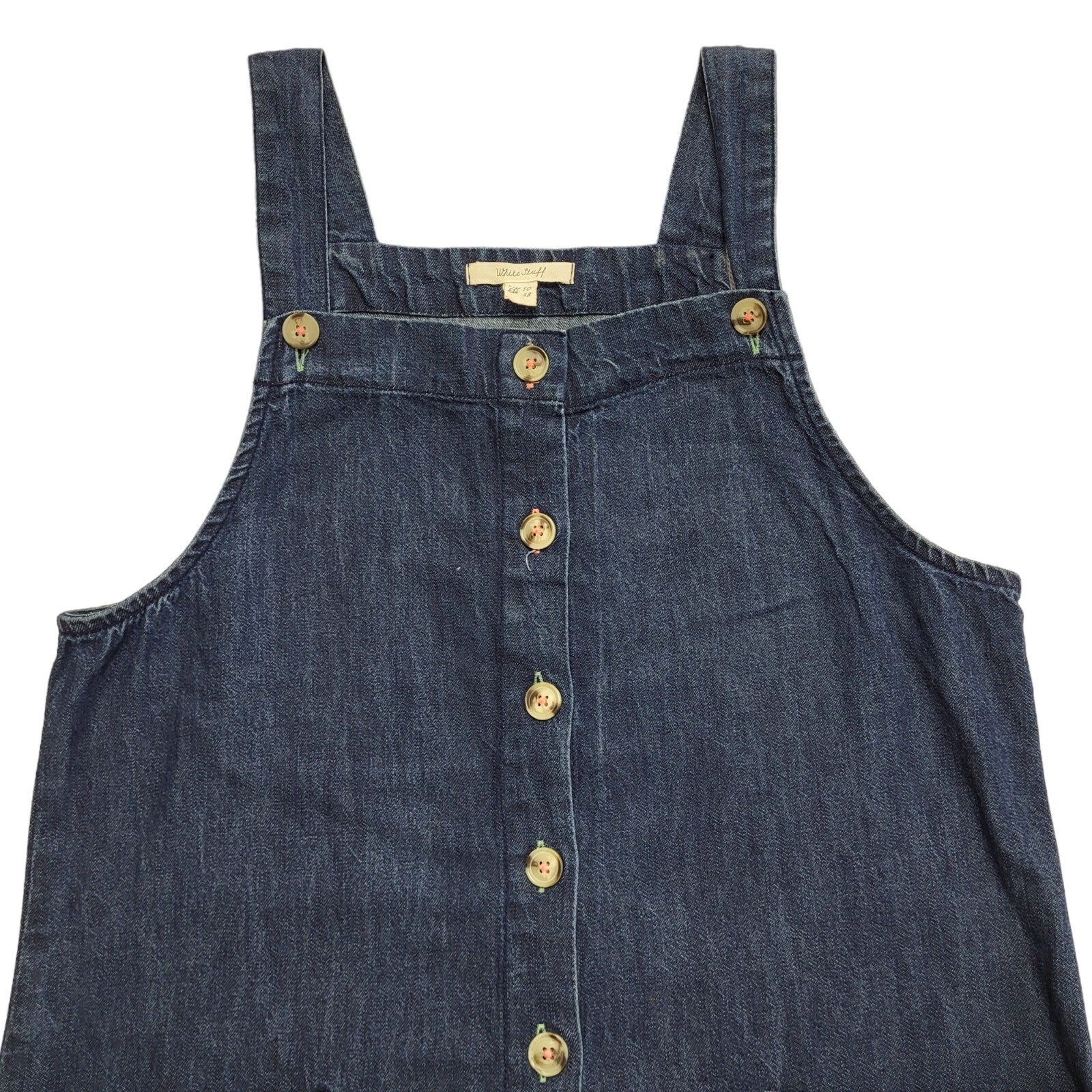 White Stuff Y2K Dark Blue Sleeveless Denim Dress Uk Women's Size 10 W28