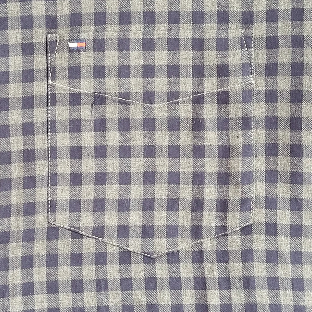 Tommy Hilfiger Blue & Grey Checked Modern Long Sleeve Shirt UK Men's Size XL