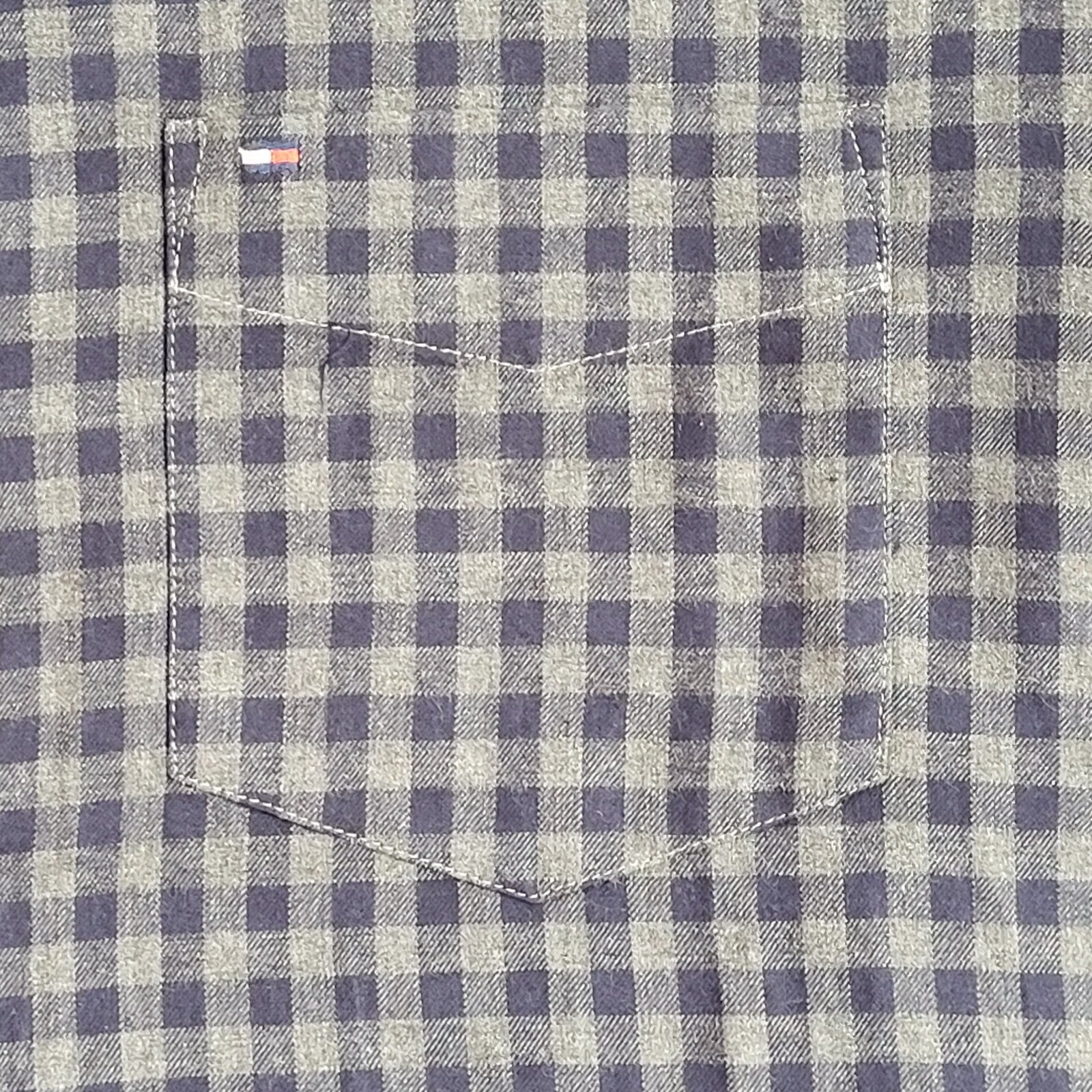 Tommy Hilfiger Blue & Grey Checked Modern Long Sleeve Shirt UK Men's Size XL