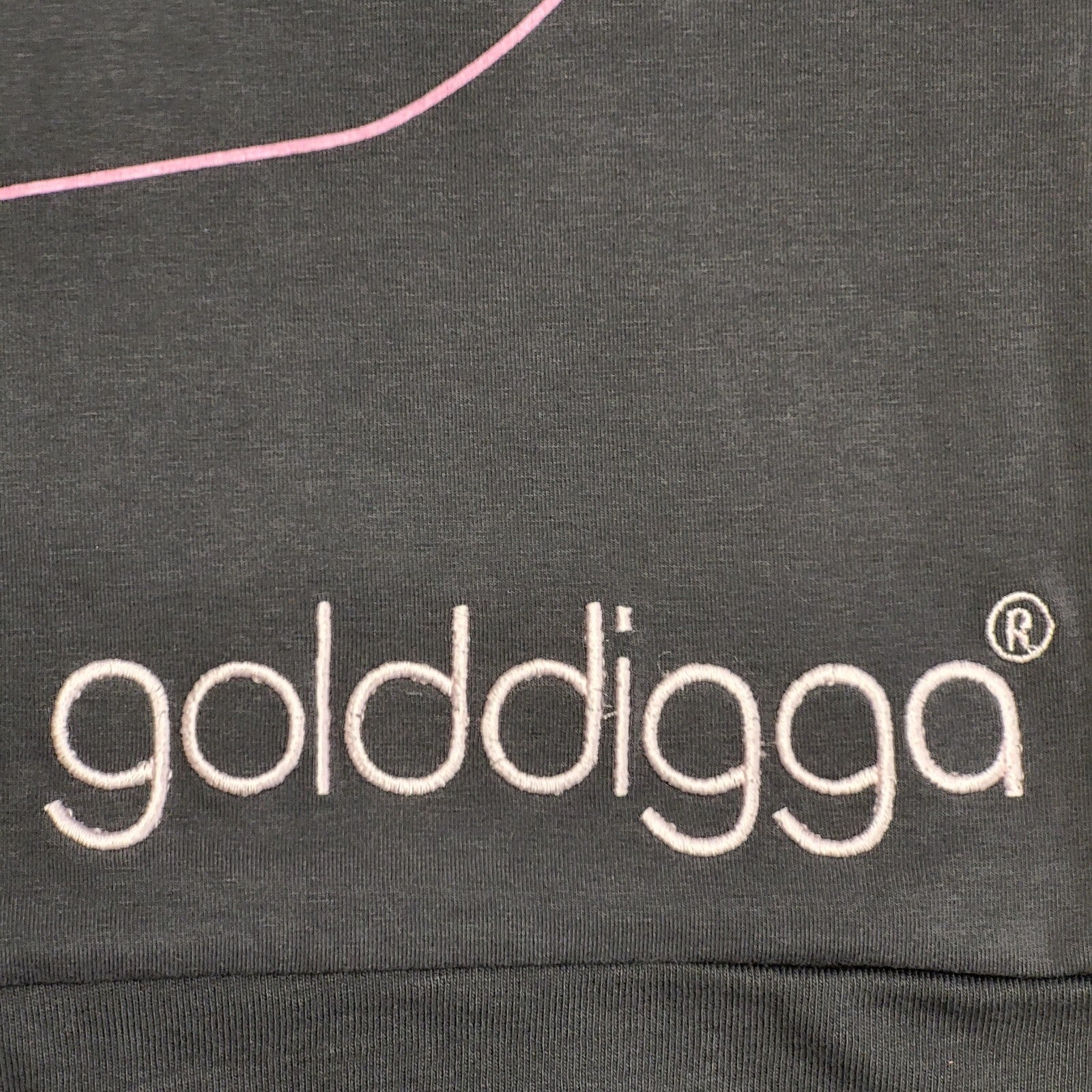 Golddigga Vintage Y2K Grey Short Sleeve T-Shirt Womens UK Size L