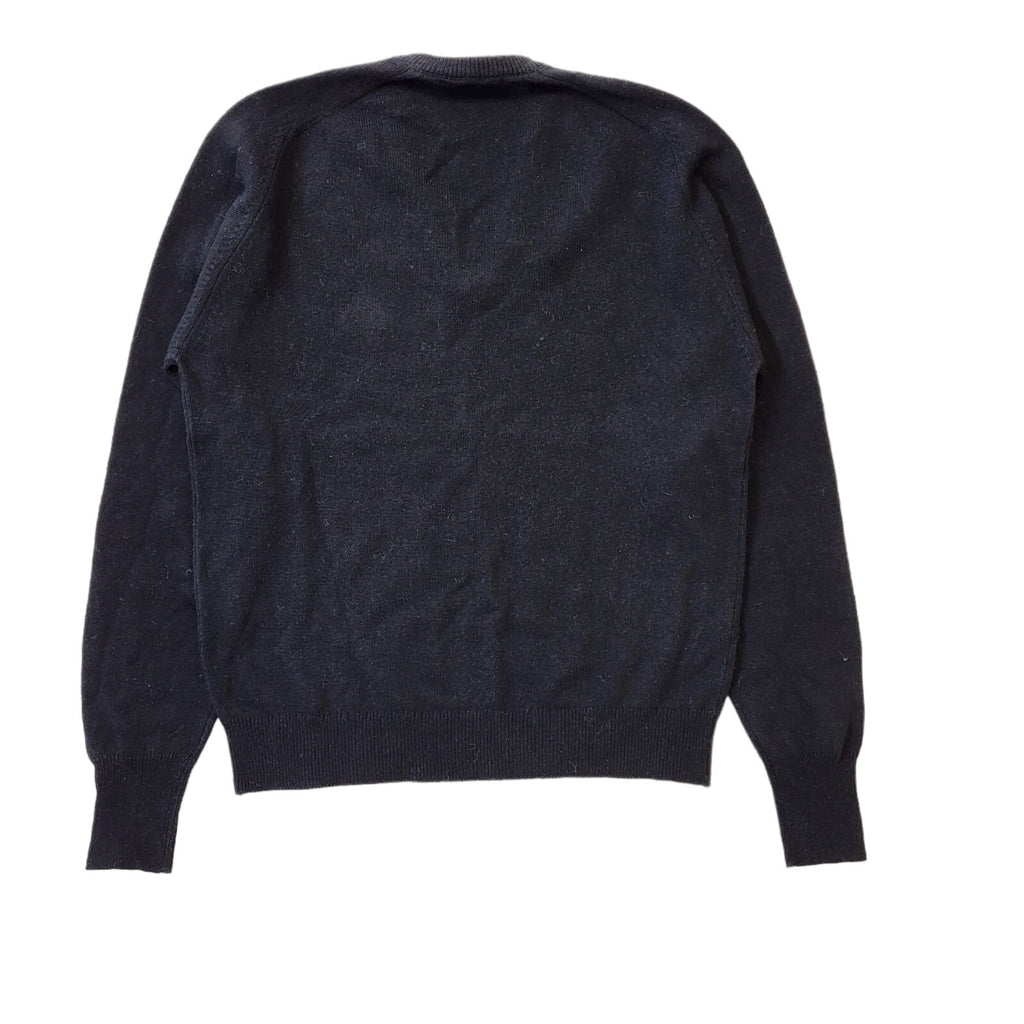 Munsingwear 90s Vintage Wool Blend Black V-Neck Jumper Men's Size L