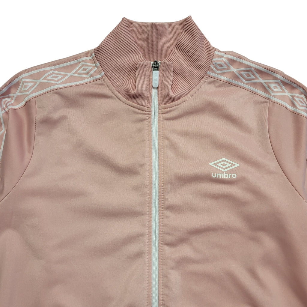 Umbro 90s Vintage Pink Tracksuit Top/Jacket Full Zip Womens UK Size L
