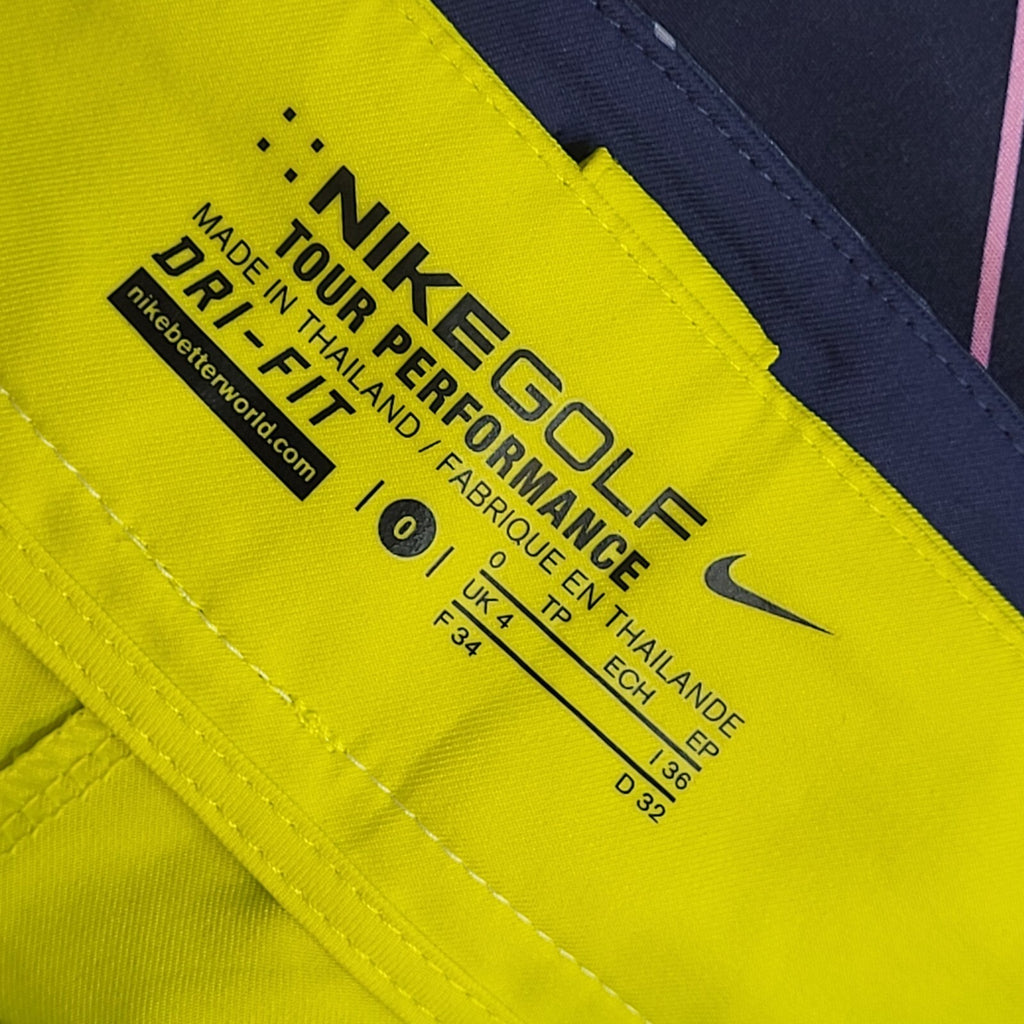 Nike Golf Dri-Fit Blue & Yellow Sports Skirt Uk Women's Size 4