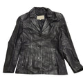 Live Tree Black Vintage 90s Leather Jacket Women's Size UK10