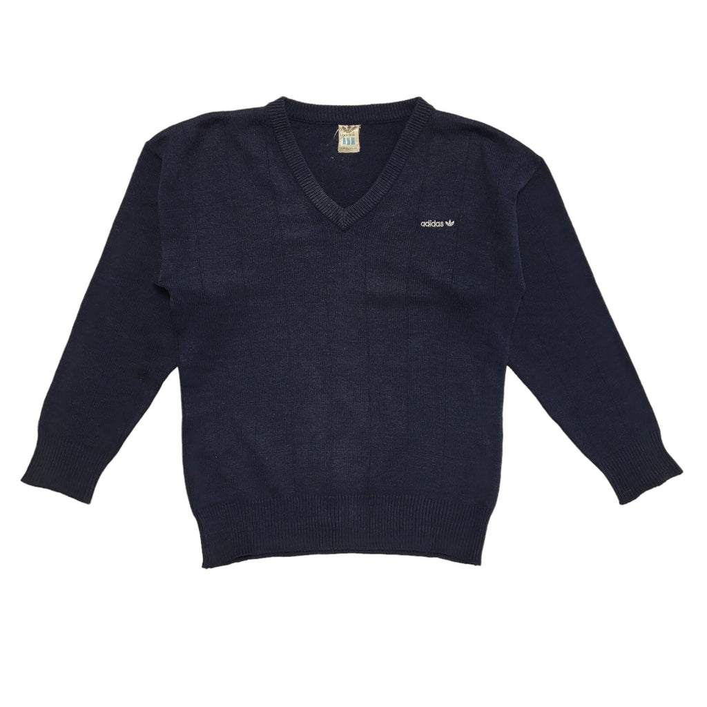 Adidas Navy Blue Vintage 90s Crew Neck Jumper Uk Men's Size Small