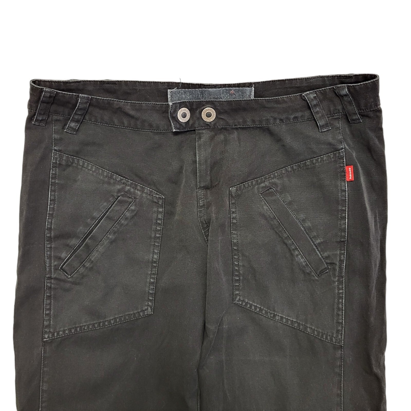 Baggy Black Cargo Pants Womens W32