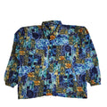 Vintage Blue Windbreaker 90s Snap Vintage Geometric Jacket Uk Men's Size XL