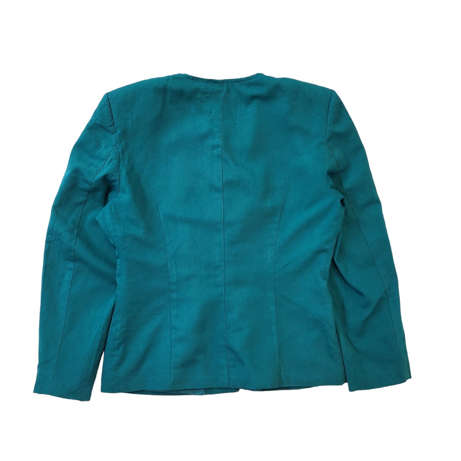 Flor Da Moda 80s Vintage Green Button Up Jacket Women's Size Medium