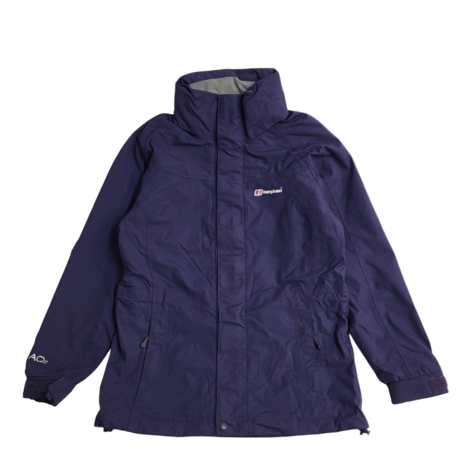 Berghaus AQ2 Navy Blue Vintage 90s Hooded Jacket Uk Women's Size 8
